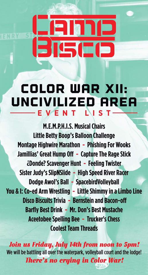 Check Out the Color War XII Events!
